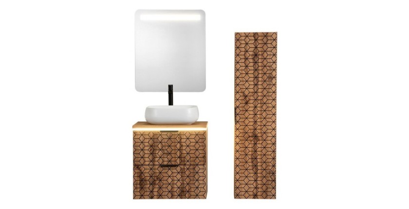 Vasque à poser rectangulaire 45x40 cm en céramique blanche mate