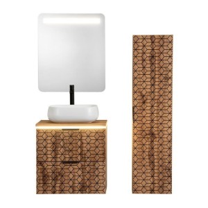 Vasque à poser rectangulaire 45x40 cm en céramique blanche mate