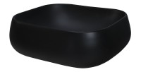 Vasque à poser rectangulaire 45x40 cm en céramique noire mate