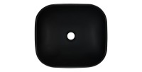 Vasque à poser rectangulaire 45x40 cm en céramique noire mate