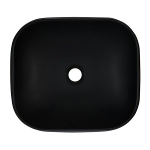 Vasque à poser rectangulaire 45x40 cm en céramique noire mate