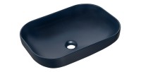 Vasque à poser rectangulaire 50,4x35,2 cm en céramique bleu marine mate
