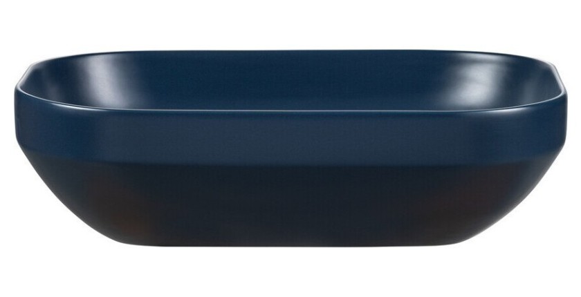 Vasque à poser rectangulaire 50,4x35,2 cm en céramique bleu marine mate