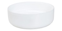 Vasque à poser ronde 36,5 cm blanc brillant en céramique