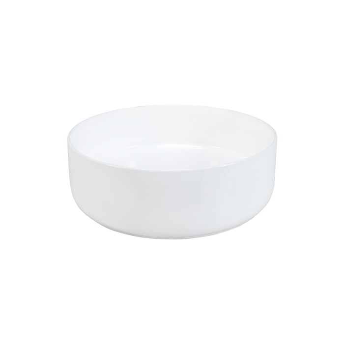 Vasque à poser ronde 36,5 cm blanc brillant en céramique