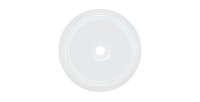 Vasque à poser ronde 36,5 cm blanc brillant en céramique