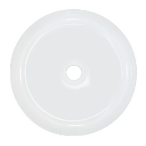 Vasque à poser ronde 36,5 cm blanc brillant en céramique