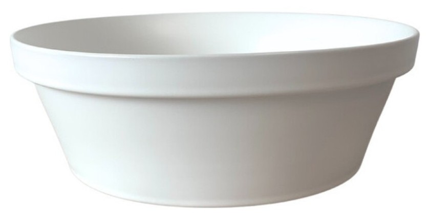 Vasque à poser ronde 40 cm blanc mat en céramique