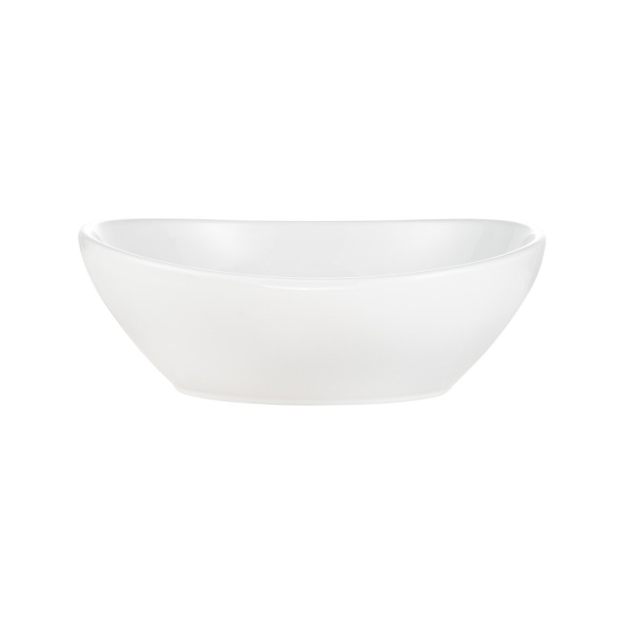 Lavabo da appoggio ovale 40,5x33 cm bianco lucido in ceramica
