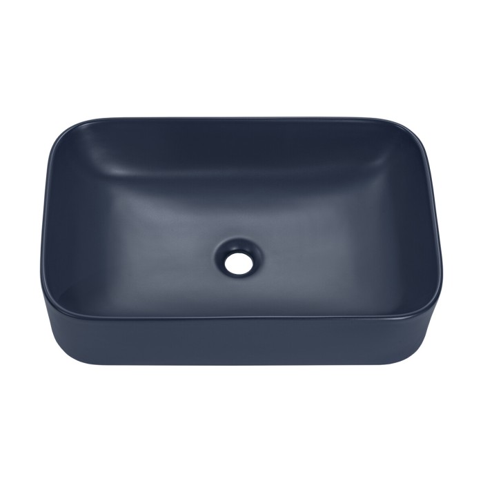 Vasque à poser rectangulaire 61x38 cm bleu marine salle de bain