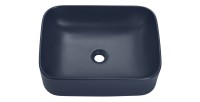 Vasque à poser rectangulaire 50,5x38 cm bleu marine mat en céramique