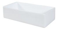 Vasque à poser rectangulaire 45x22 cm blanc brillant en céramique