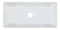 Vasque à poser rectangulaire 45x22 cm blanc brillant en céramique