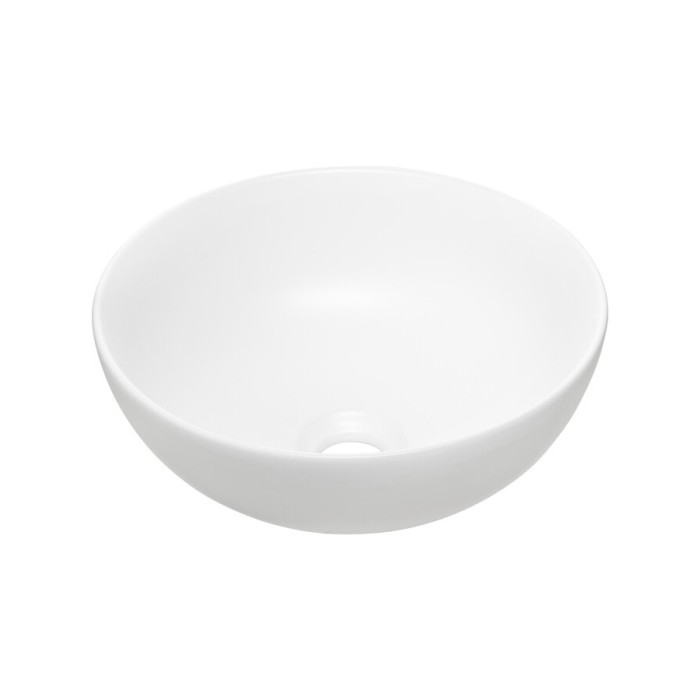 Vasque à poser ronde 32 cm blanc mat en céramique