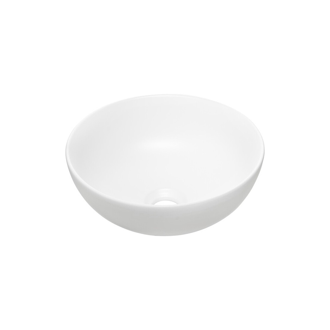 Vasque à poser ronde 32 cm blanc mat en céramique