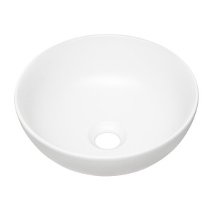 Vasque à poser ronde 32 cm blanc mat en céramique
