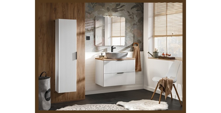 Vasque à poser rectangulaire 50,5x38,5 cm gris effet pierre naturelle