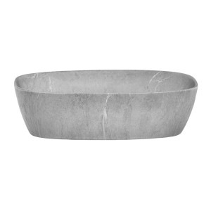 Vasque à poser rectangulaire 50,5x38,5 cm gris effet pierre naturelle
