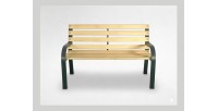 Banc enfant BANCO 81 cm bois et acier pour jardin extérieur 