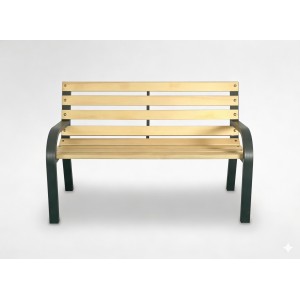Banc enfant BANCO 81 cm bois et acier pour jardin extérieur 