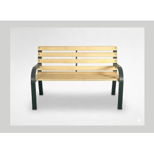 Banc enfant BANCO 81 cm bois et acier pour jardin extérieur 