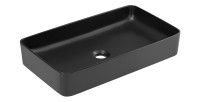Vasque à poser rectangulaire 61x34 cm noir mat en céramique