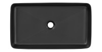 Vasque à poser rectangulaire 61x34 cm noir mat en céramique