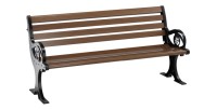 Banc d’extérieur CLASSICA 150 cm aluminium thermolaqué noir design jardin