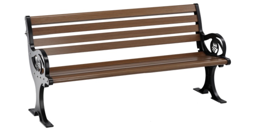 Banc d’extérieur CLASSICA 150 cm aluminium thermolaqué noir design jardin