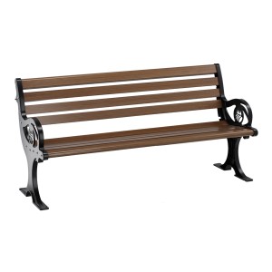 Banc d’extérieur CLASSICA 150 cm aluminium thermolaqué noir design jardin