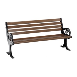 Banc d’extérieur CLASSICA 150 cm aluminium thermolaqué noir design jardin