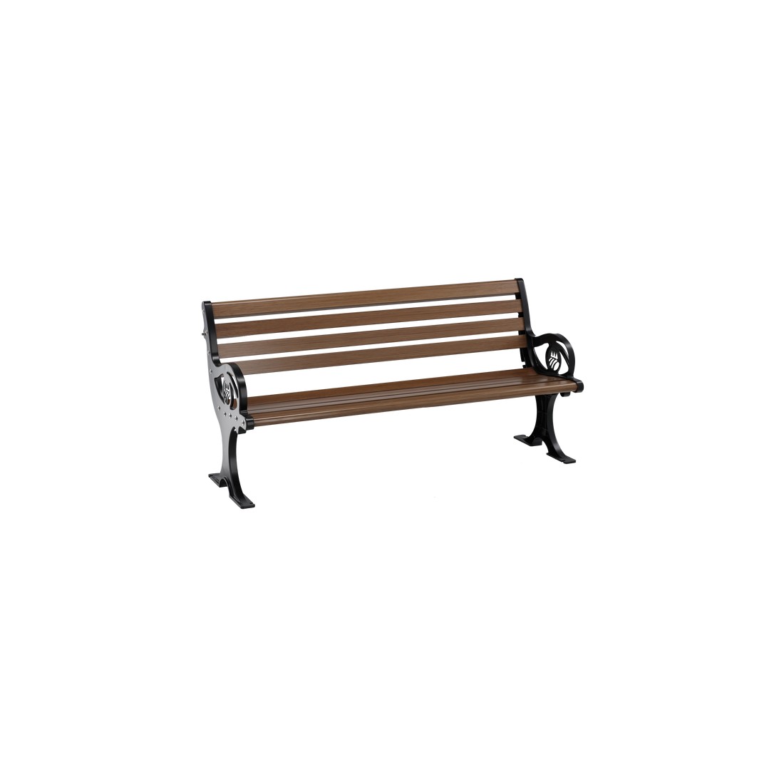 Banc d’extérieur CLASSICA 150 cm aluminium thermolaqué noir design jardin