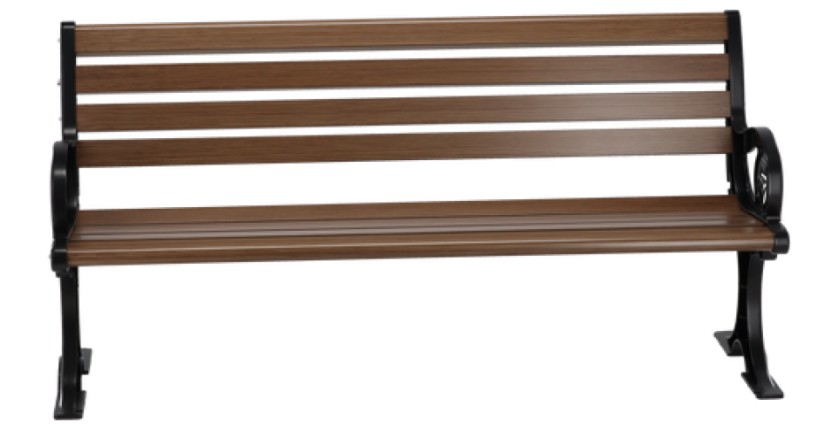 Banc d’extérieur CLASSICA 150 cm aluminium thermolaqué noir design jardin