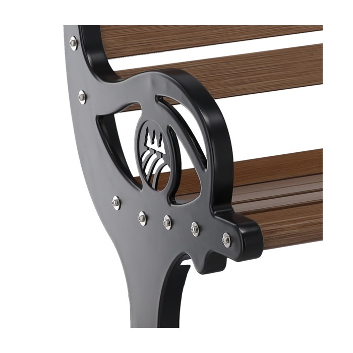 Außenbank CLASSICA 150 cm schwarz pulverbeschichtetes Aluminium Garten-Design