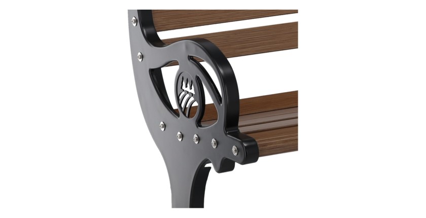 Banc d’extérieur CLASSICA 150 cm aluminium thermolaqué noir design jardin