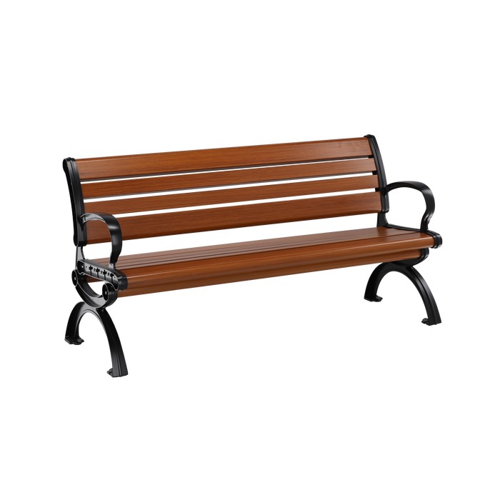 Außenbank COPPER 150 cm thermolackiertes Aluminium Design