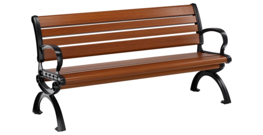 Banc d’extérieur COPPER 150 cm aluminium thermolaqué design