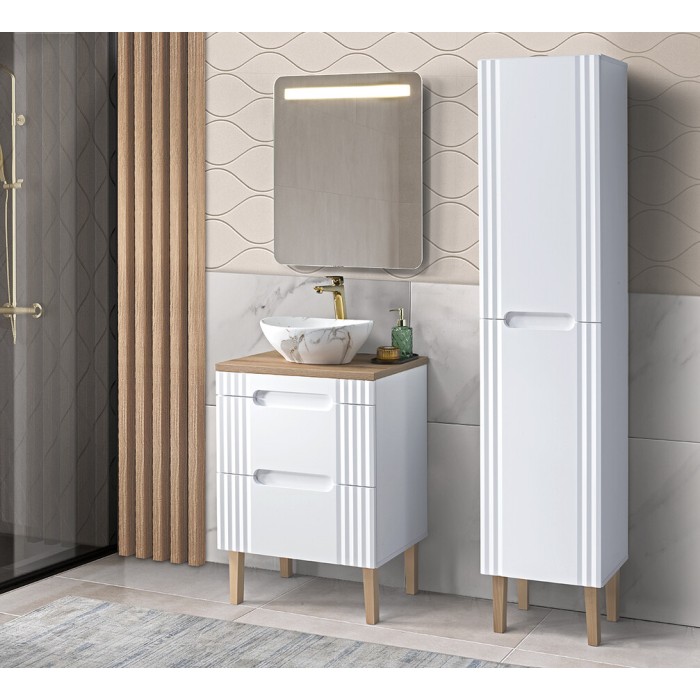 Lavabo da appoggio ovale 41x33 cm effetto marmo con piletta click clack