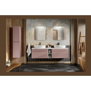 Lavabo ovalado de sobreponer 60x41,5 cm blanco moteado multicolor con desagüe clic clac