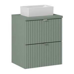 Vasque à poser rectangulaire 45x22 cm blanc brillant avec bonde clic clac