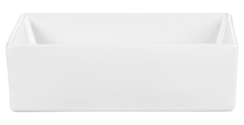 Vasque à poser rectangulaire 35x22 cm blanc brillant avec bonde clic clac