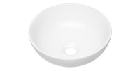 Vasque à poser ronde 32 cm blanc mat avec bonde clic clac