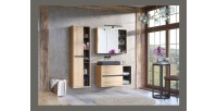 Lavabo da appoggio rettangolare 61x34 cm grigio opaco in ceramica con piletta clic-clac