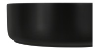 Vasque à poser ronde 36 cm bicolore noir mat et blanc mat en céramique avec bonde clic-clac