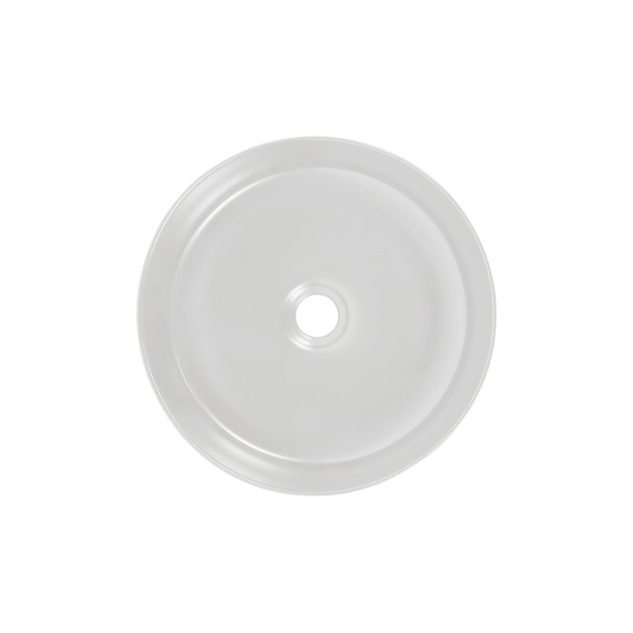 Vasque à poser ronde 36 cm bicolore noir mat et blanc mat en céramique avec bonde clic-clac