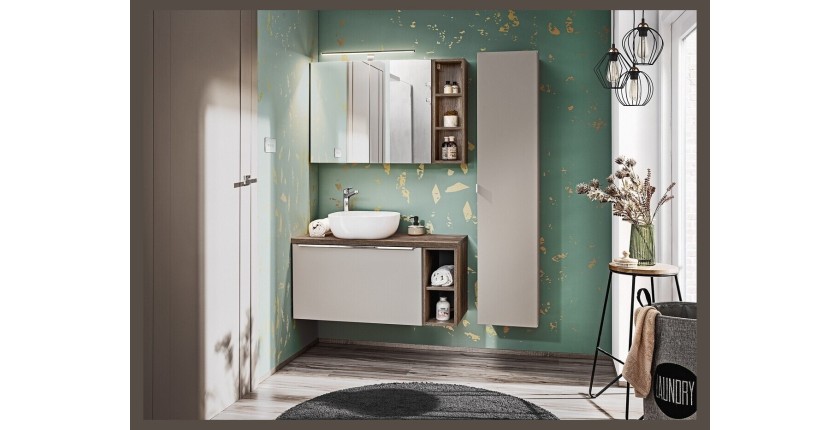 Vasque à poser carrée 41x41 cm blanc brillant en céramique avec bonde clic-clac