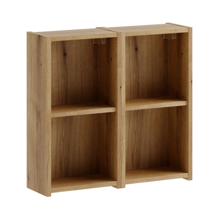 Mueble de almacenamiento VANO 60 cm – mueble colgante de roble claro con nichos abiertos