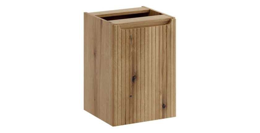 Panier à linge VANO aspect chêne clair