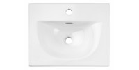 Vasque à encastrer en céramique blanche 50cm vue de haut