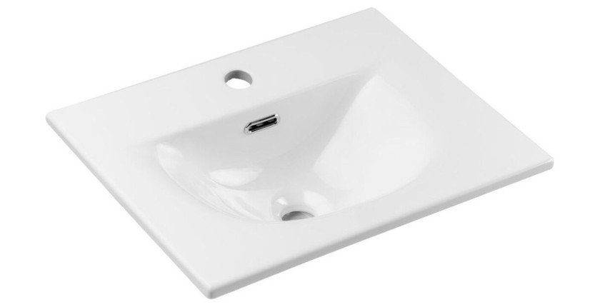 Vasque à encastrer en céramique blanche 50cm